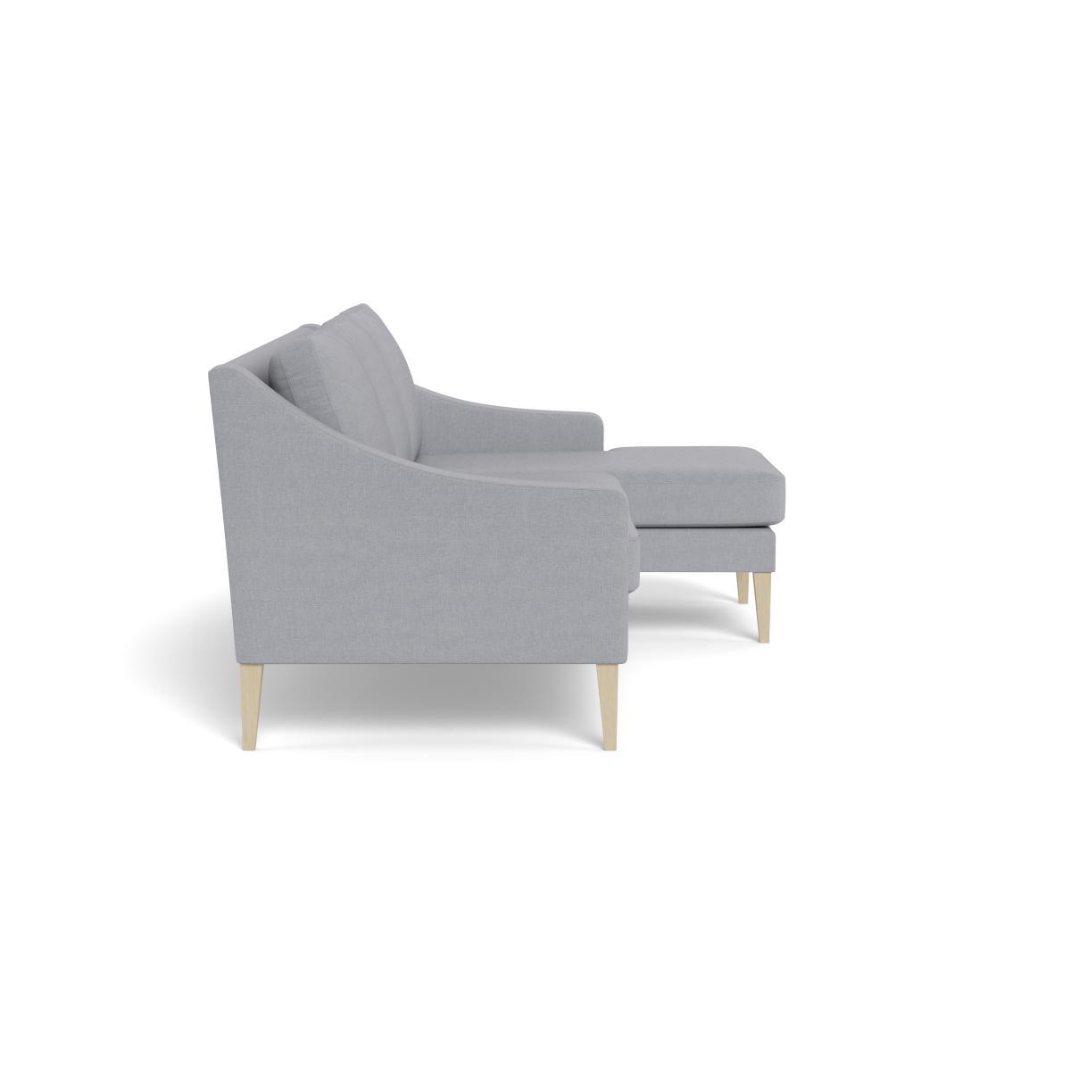 Heal's Richmond Corner Chaise Sofa Brushed Cotton Pewter Natural Feet - Heal's UK Furniture – image 3