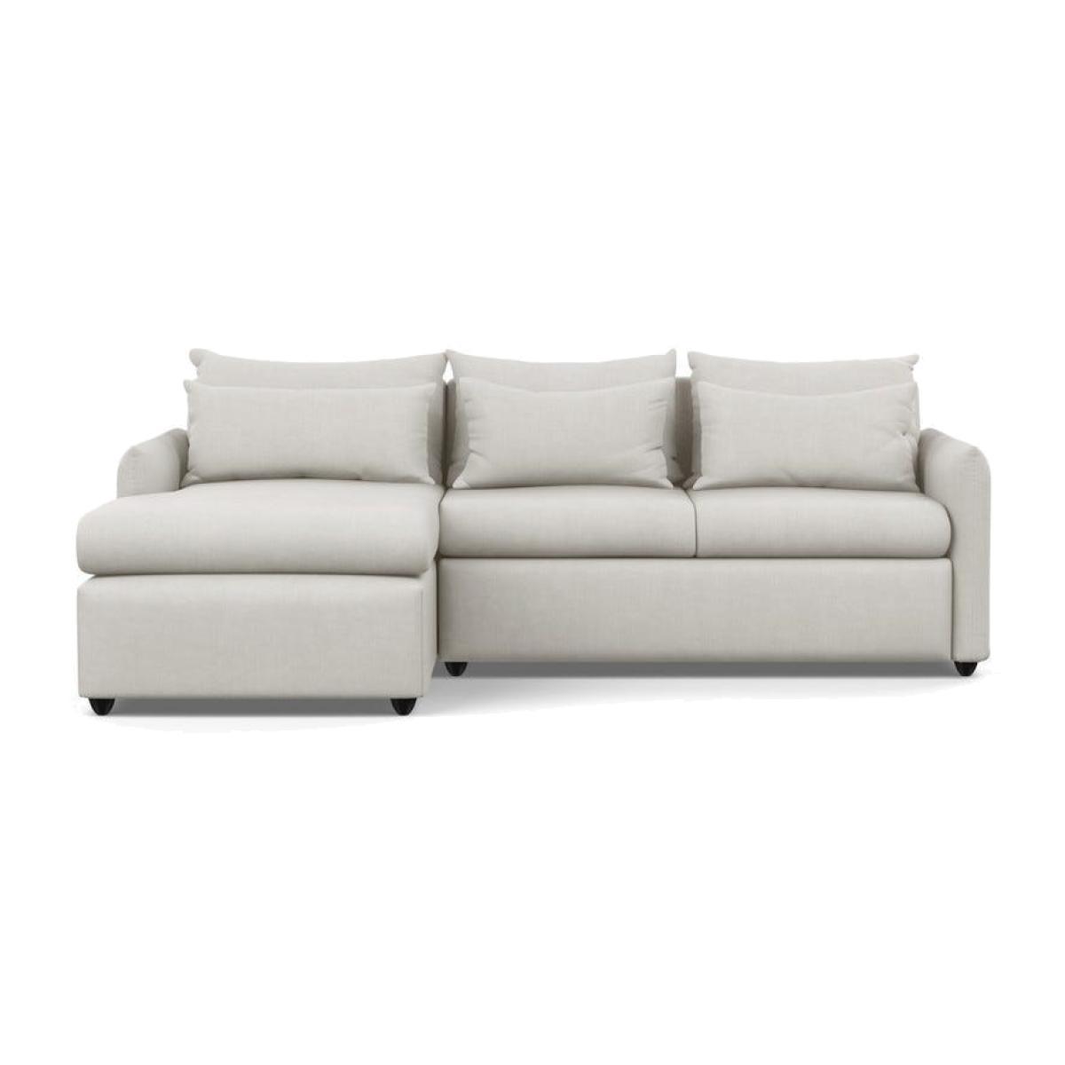 Heal's Pillow Medium Left Hand Corner Chaise Capelo LinenCotton Sea Salt Black Feet - Heal's UK Furniture