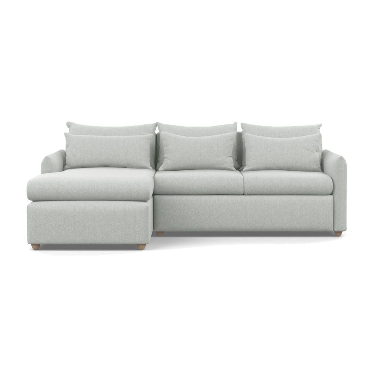 Heal's Pillow Medium Left Hand Corner Chaise Sofa Bed Melton Wool Limestone Natural Feet - Heal's UK Bedroom Furniture