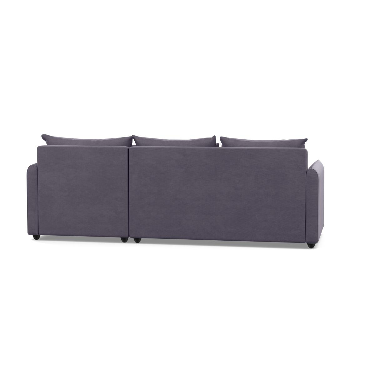 Heal's Pillow Medium Right Hand Corner Chaise Linen Shadow Chestnut Stain Feet - Heal's UK Furniture – image 5
