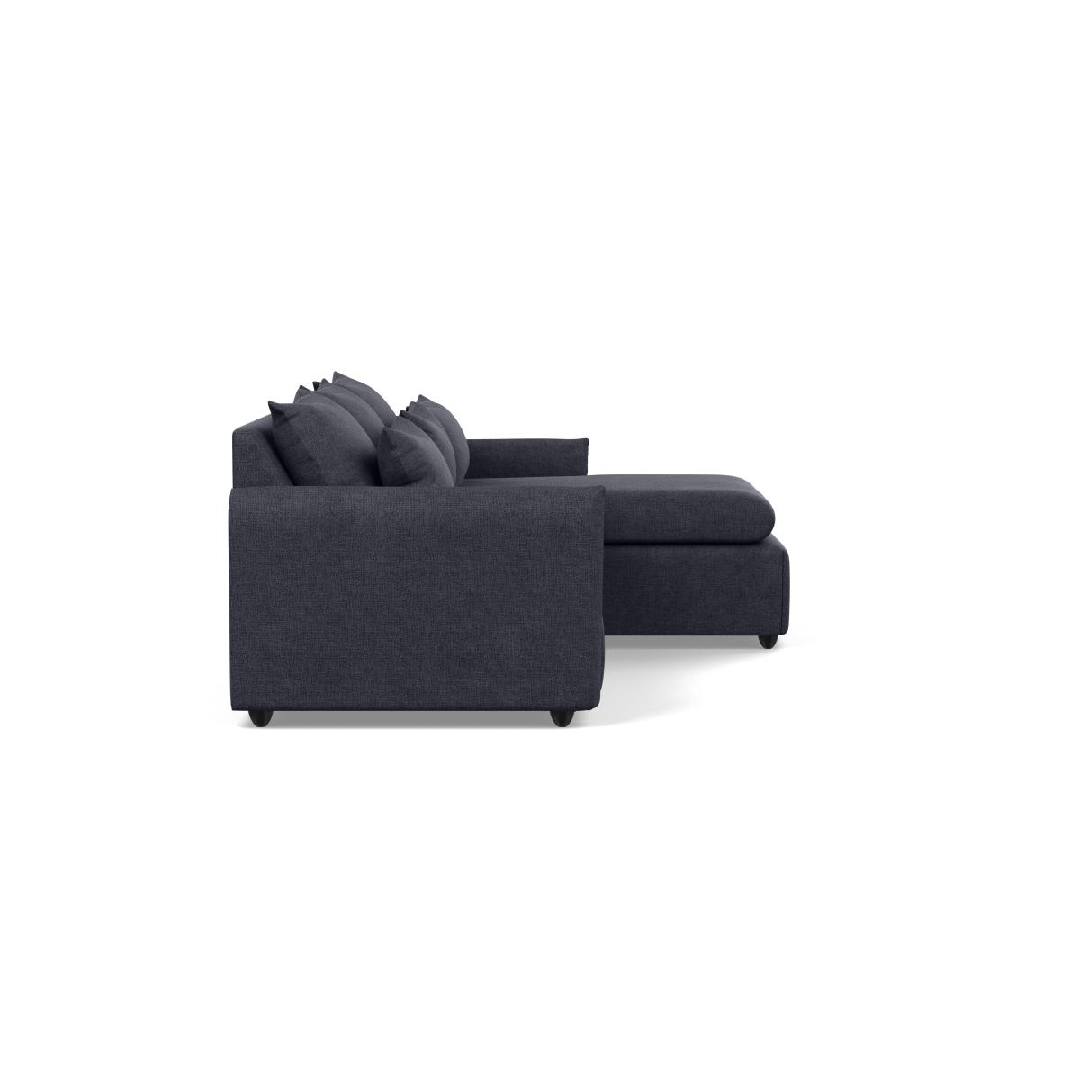 Heal's Pillow Medium Right Hand Corner Chaise Texture Soot Natural Feet - Heal's UK Furniture – image 3