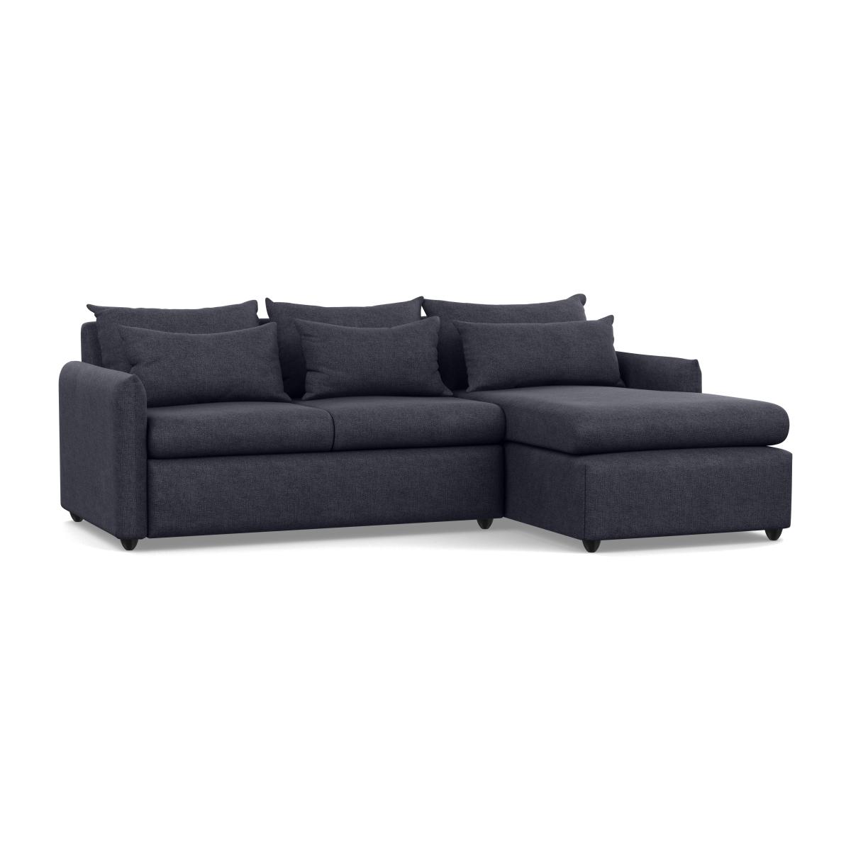 Heal's Pillow Medium Right Hand Corner Chaise Texture Soot Natural Feet - Heal's UK Furniture – image 1