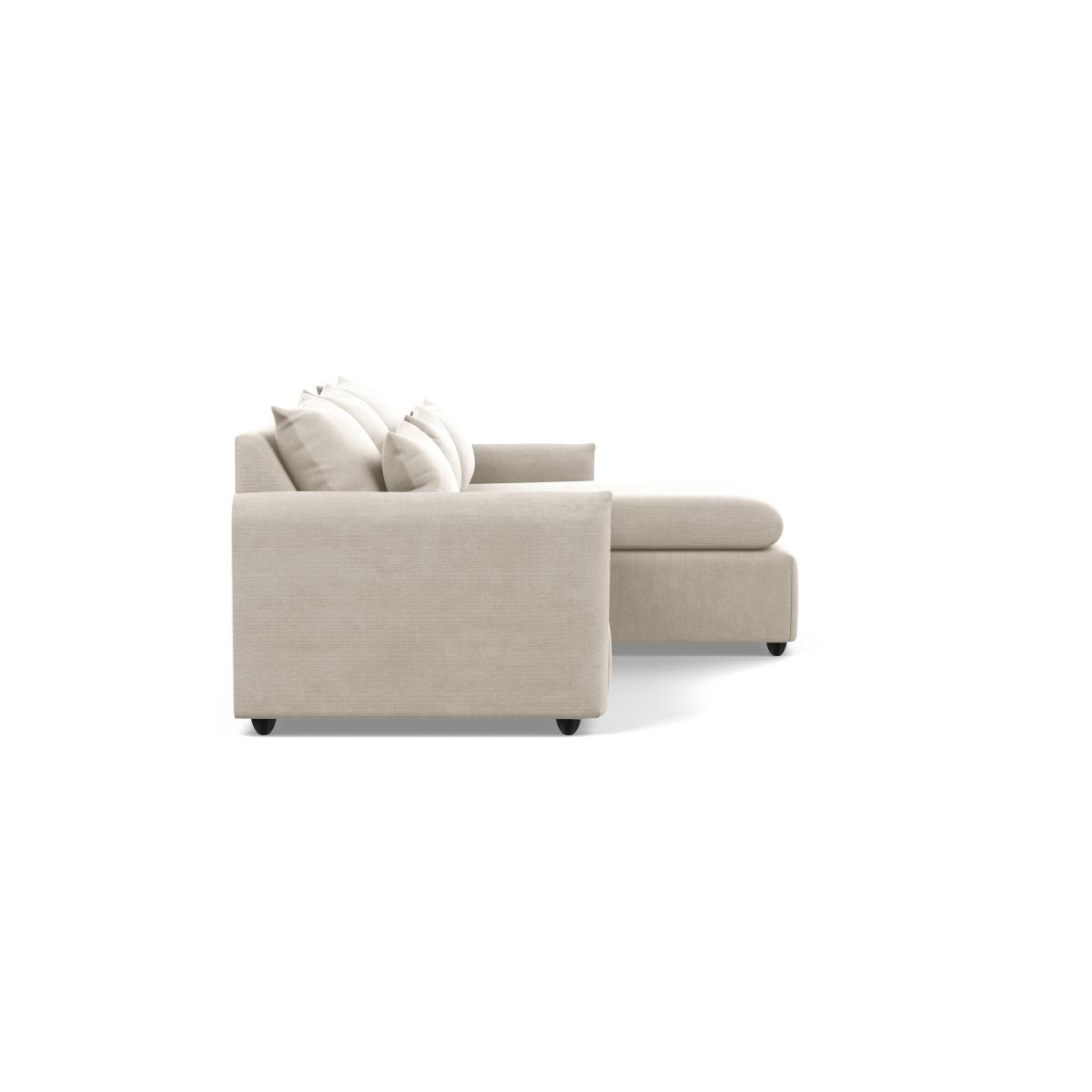 Heal's Pillow Medium Right Hand Corner Chaise Linen Hessian Natural Feet - Heal's UK Furniture – image 3