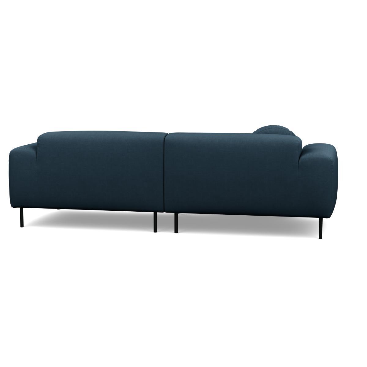 Heal's Luna Left Hand Facing Corner Chaise Sofa Siena Cotton Deep Sea Black Feet - Heal's UK Furniture – image 5