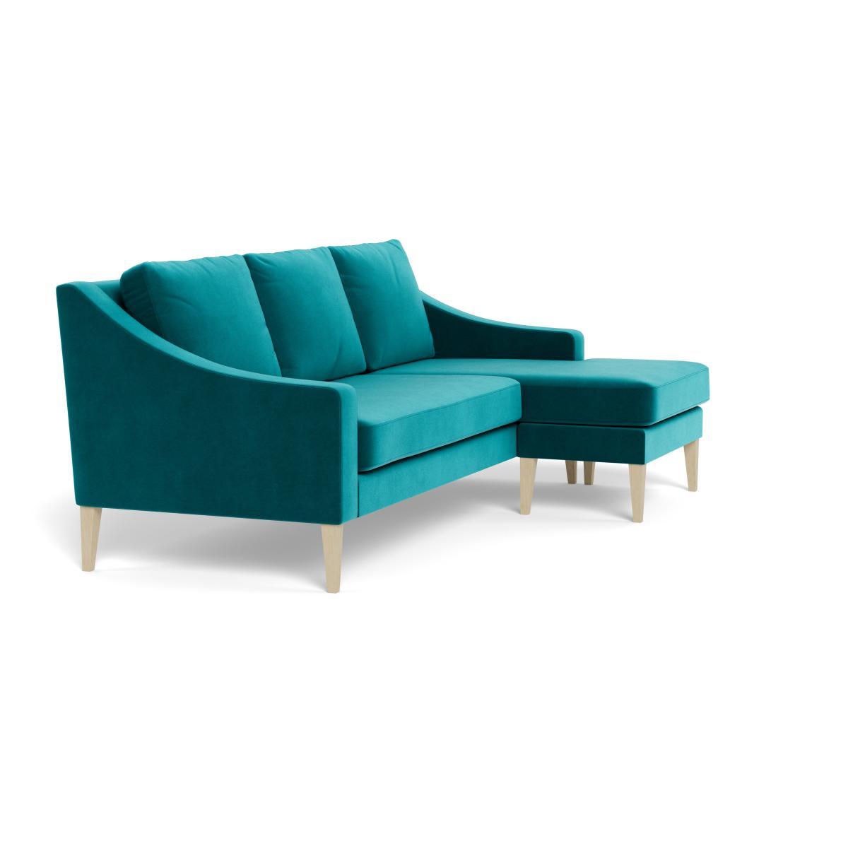 Heal's Richmond Corner Chaise Sofa Smart Velvet Petrol Black Feet - Heal's UK Furniture – image 2