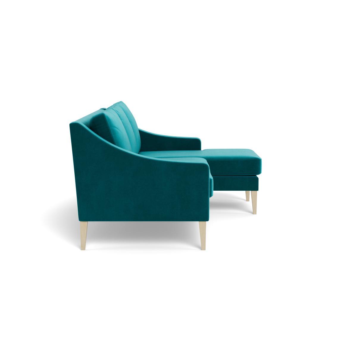 Heal's Richmond Corner Chaise Sofa Smart Velvet Petrol Black Feet - Heal's UK Furniture – image 3