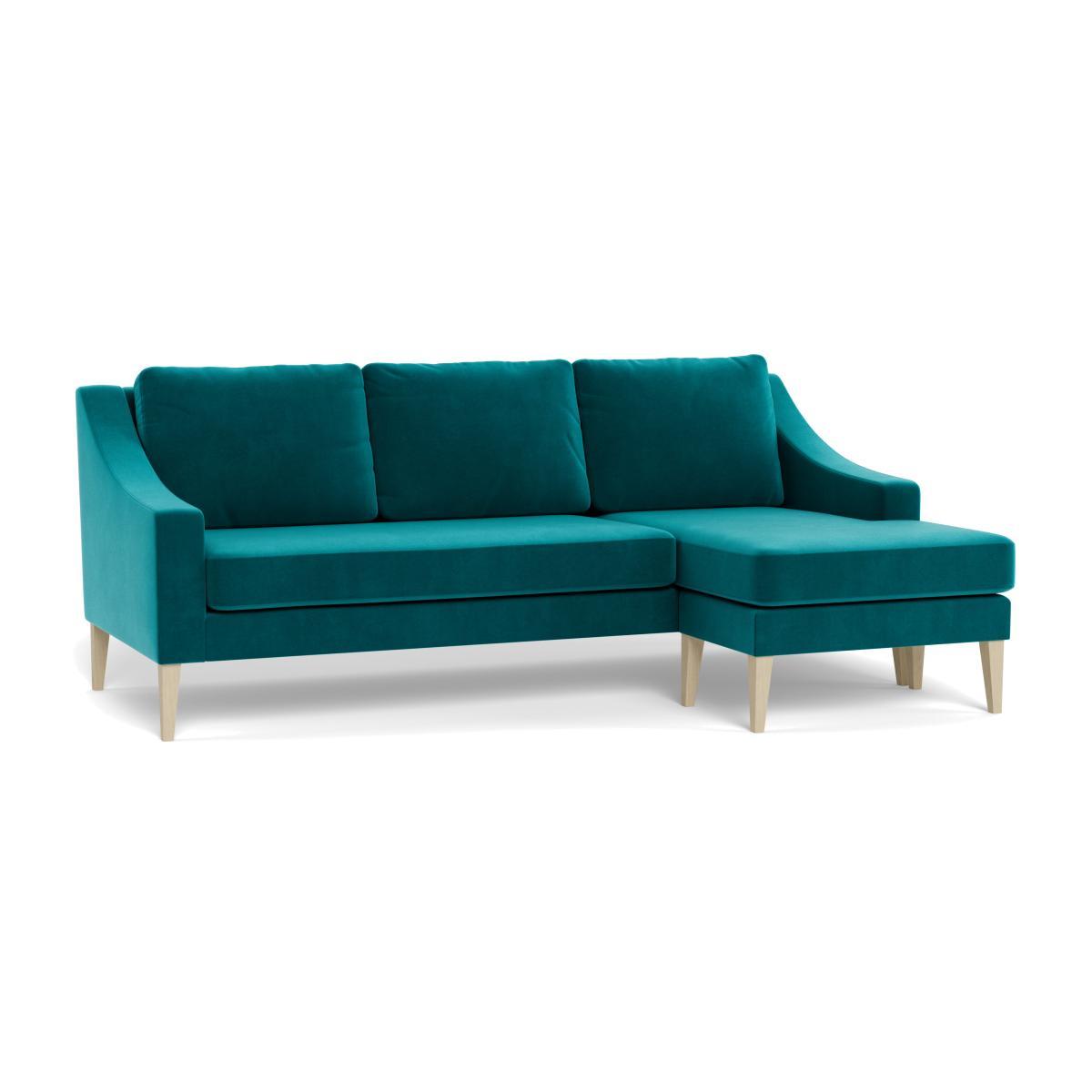 Heal's Richmond Corner Chaise Sofa Smart Velvet Petrol Black Feet - Heal's UK Furniture – image 1