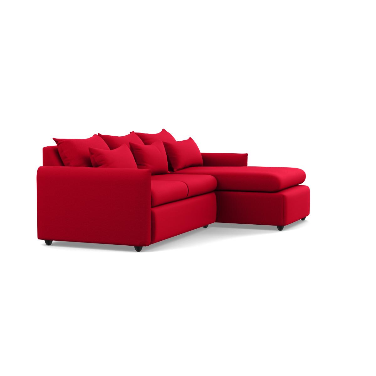 Heal's Pillow Medium Right Hand Corner Chaise Melton Wool Red Oxide Natural Feet - Heal's UK Furniture – image 2