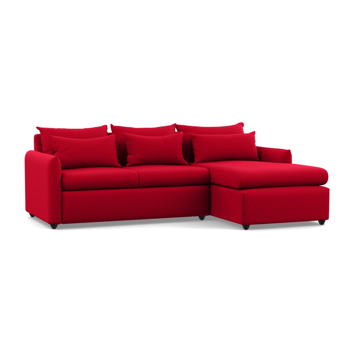 Heal's Pillow Medium Right Hand Corner Chaise Melton Wool Red Oxide Natural Feet - Heal's UK Furniture – image 1