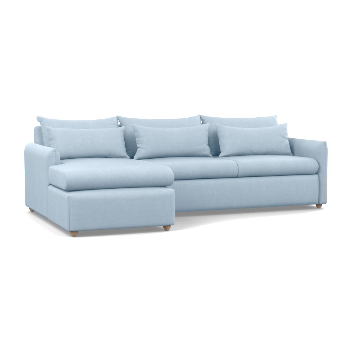Heal's Pillow Large Left Hand Corner Chaise Capelo LinenCotton Sea Shanty Natural Feet - Heal's UK Furniture – image 1