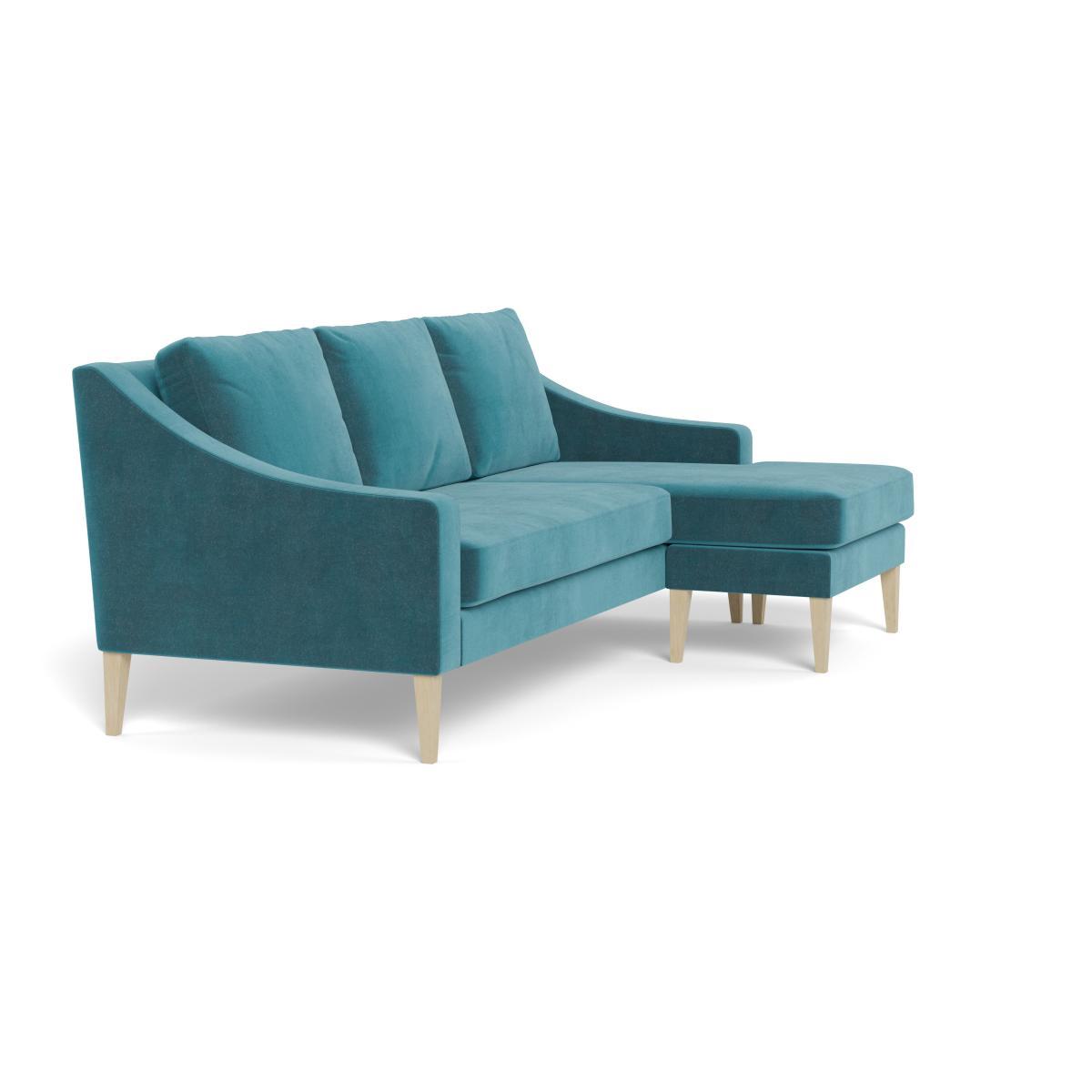 Heal's Richmond Corner Chaise Sofa Smart Luxe Velvet Airforce Blue Tinted Ash - Heal's UK Furniture – image 2