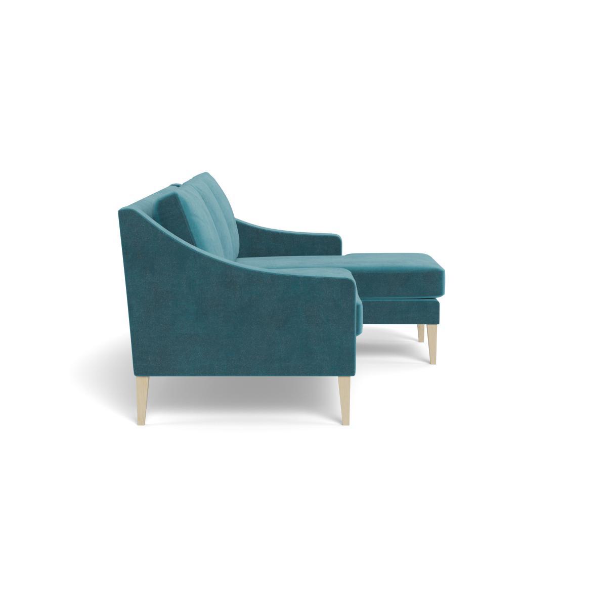 Heal's Richmond Corner Chaise Sofa Smart Luxe Velvet Airforce Blue Tinted Ash - Heal's UK Furniture – image 3