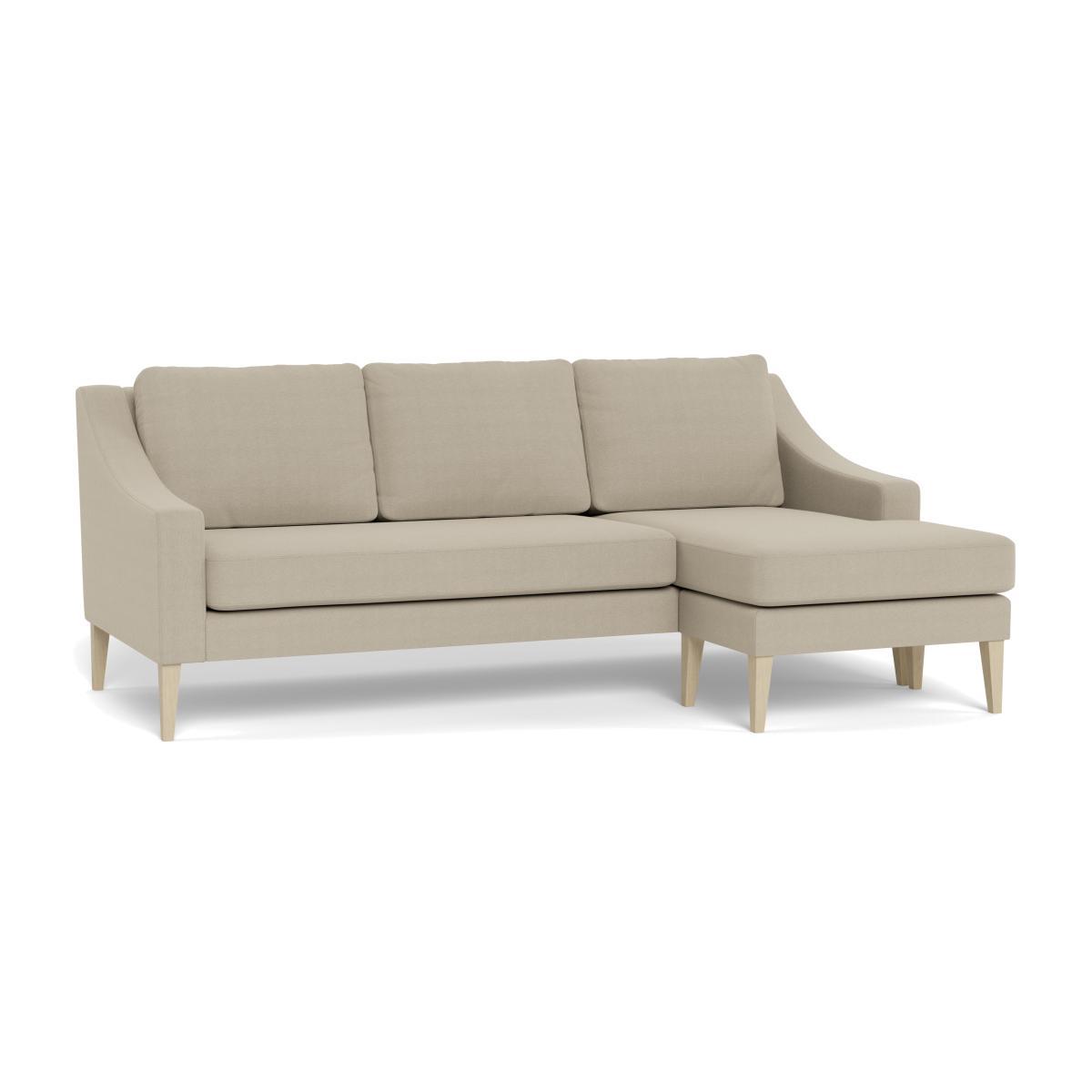 Heal's Richmond Corner Chaise Sofa Linen Hessian Tinted Ash Feet - Heal's UK Furniture – image 1