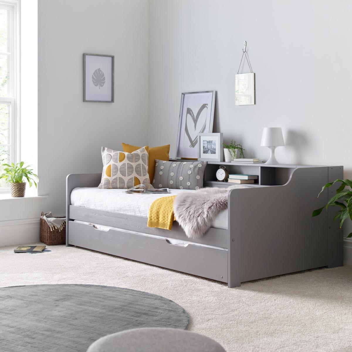 Tyler Grey Guest Bed And Trundle - Grey / Bunk Bed and Orthopaedic Mattresses – image 3