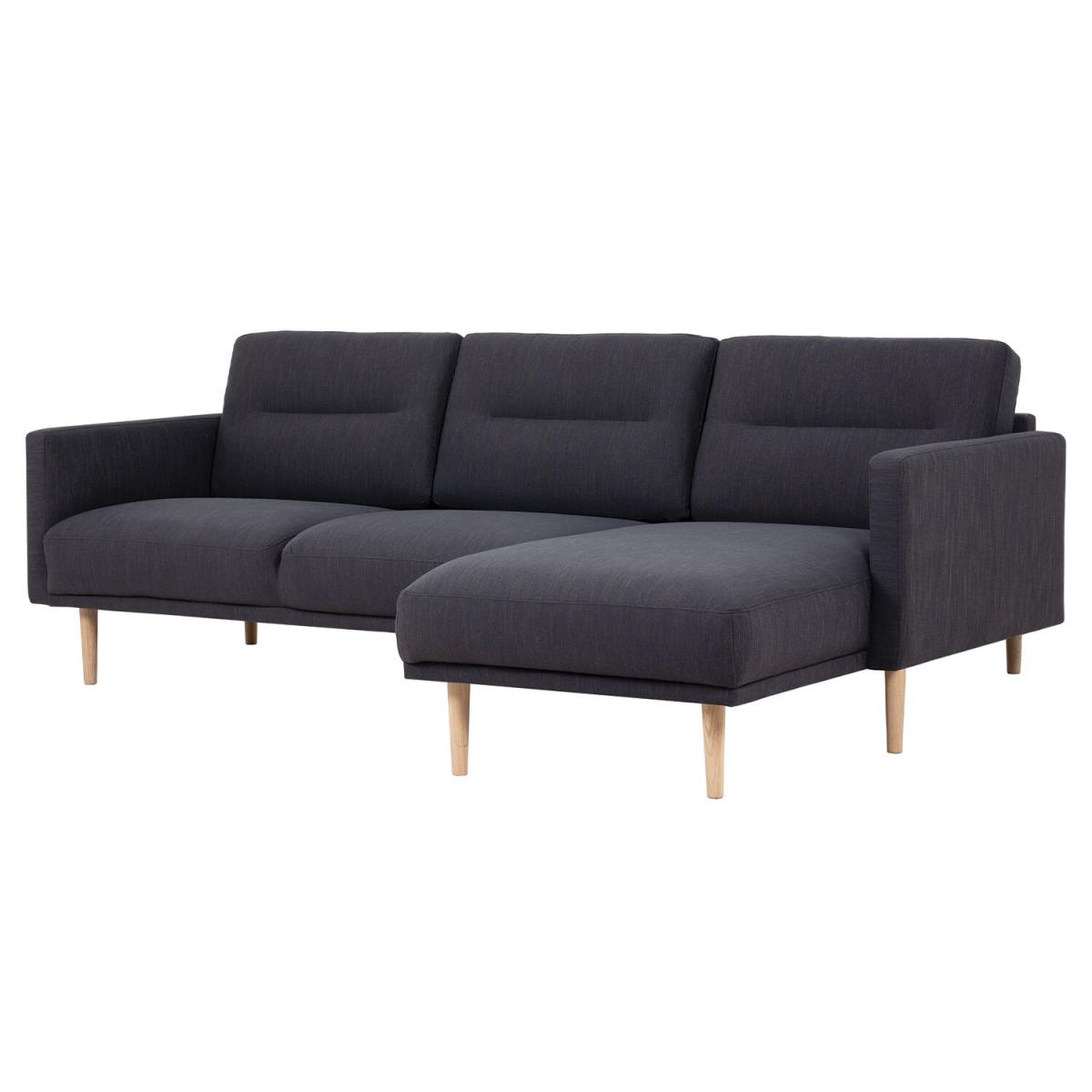 Larvik Chaiselongue Oak Leg Sofa - Anthracite / Right-hand – image 3