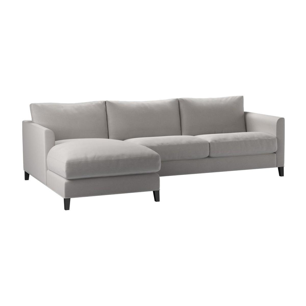 Izzy Medium LHF Chaise Sofa in Dove Smart Velvet - sofa.com – image 1