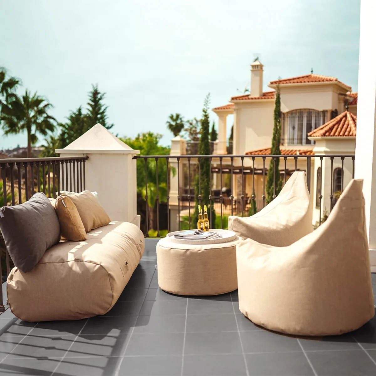 TRIMM Copenhagen Outdoor Lounge Satellite Beanbag - Beige – image 7