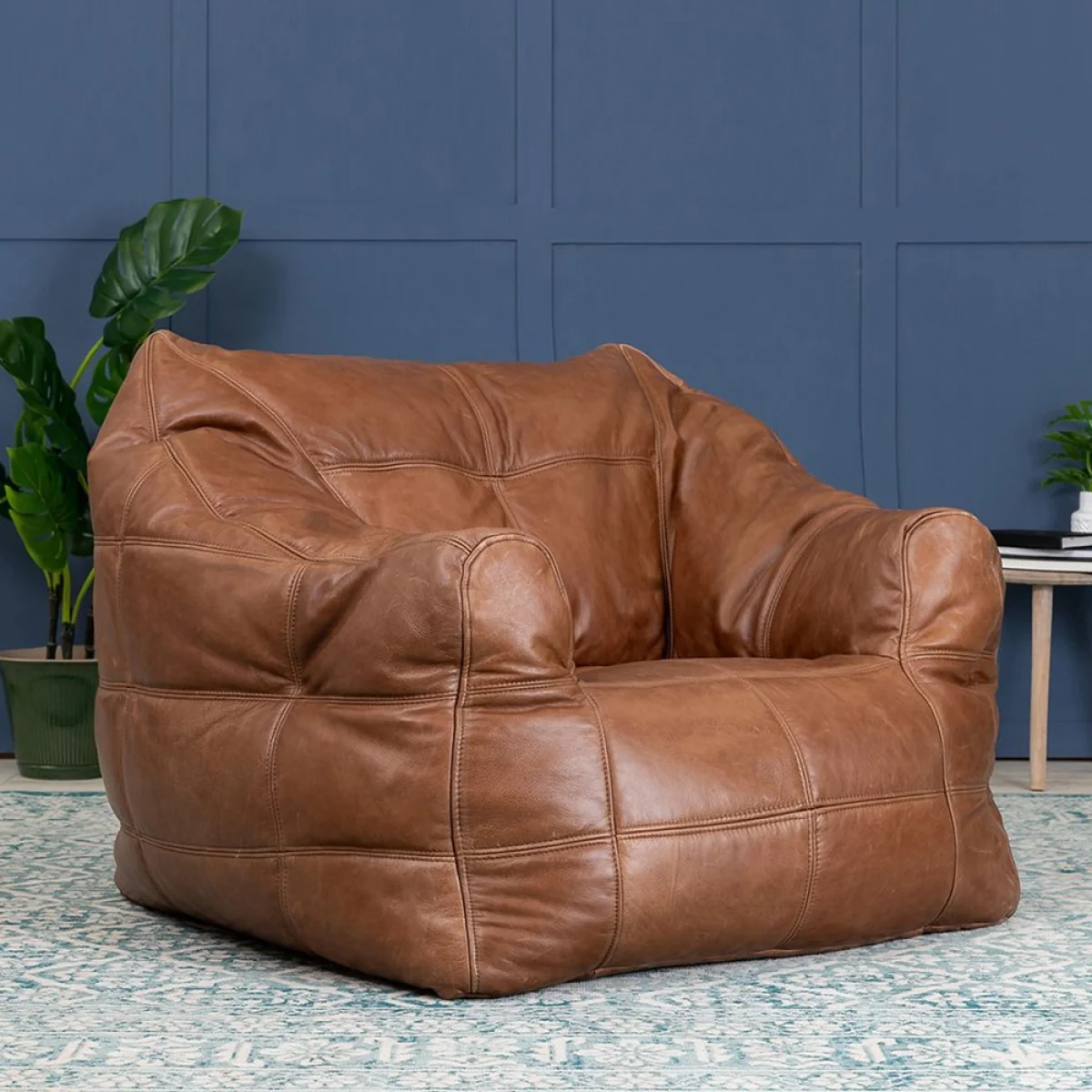 Icon Oxford Leather Bean Bag Armchair – image 1