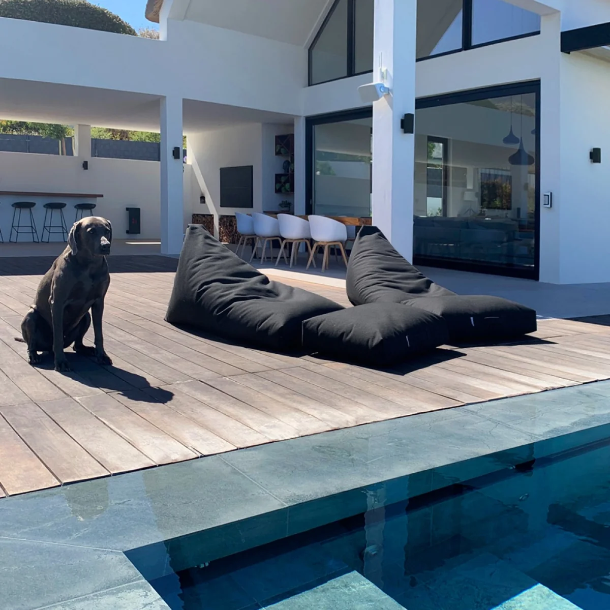 TRIMM Copenhagen Outdoor Felix Lounger Beanbag - Graphite – image 4