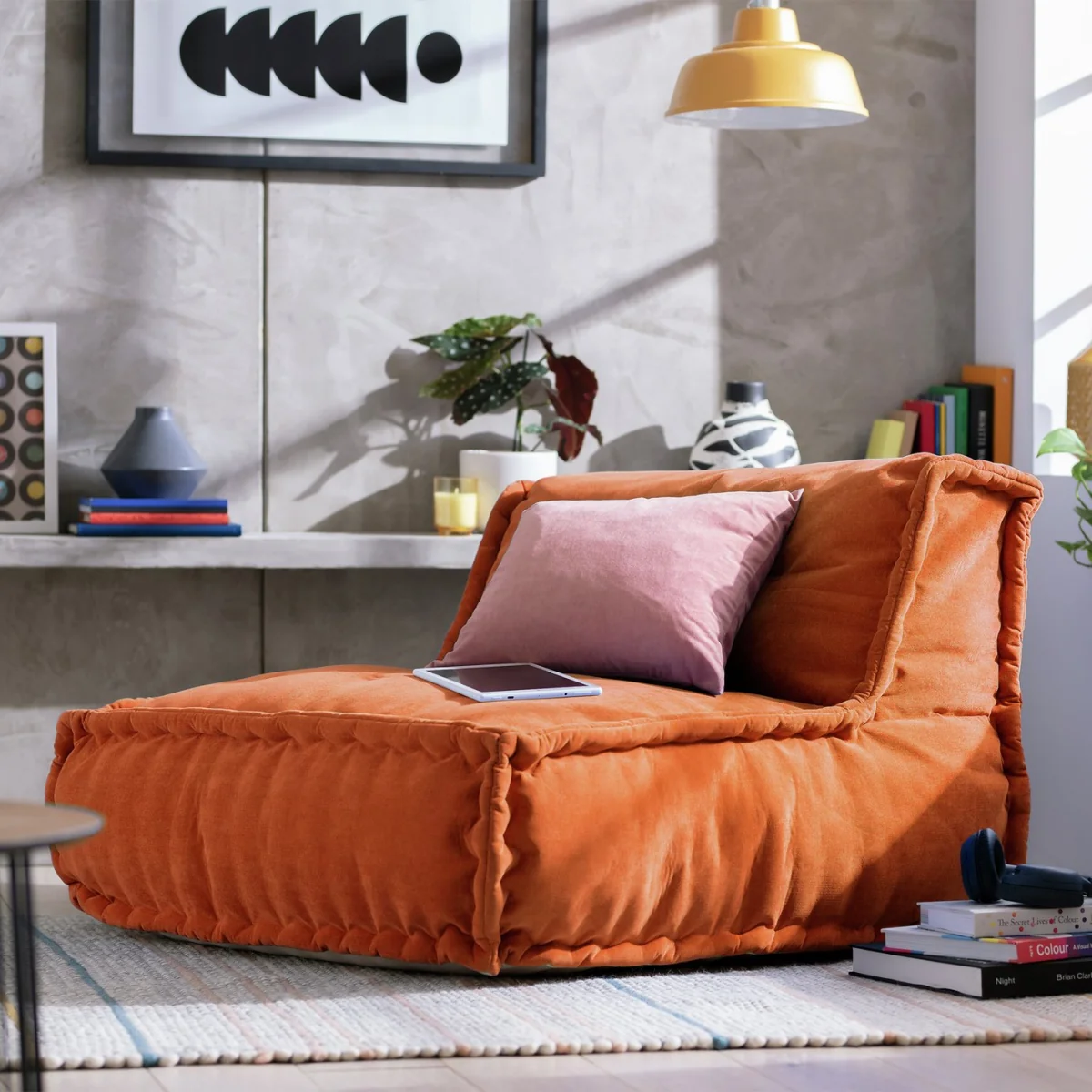 Habitat Estelle Quilted Bean Bag - Rust – image 7