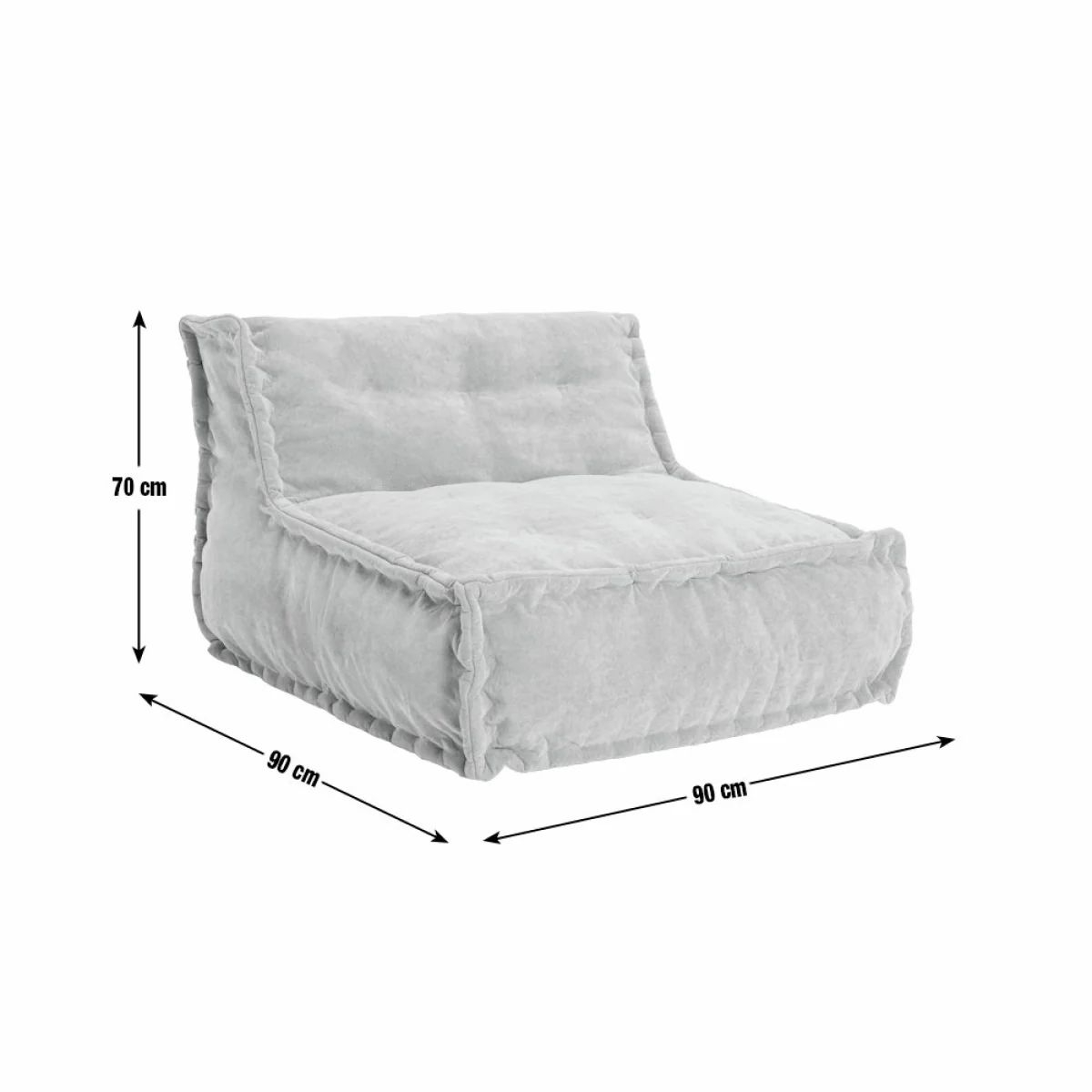 Habitat Estelle Quilted Bean Bag - Natural – image 7