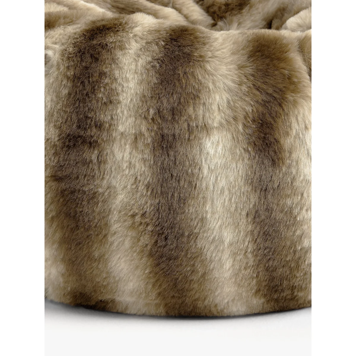 John Lewis & Partners Faux Fur Beanbag, Ombre Mocha – image 2