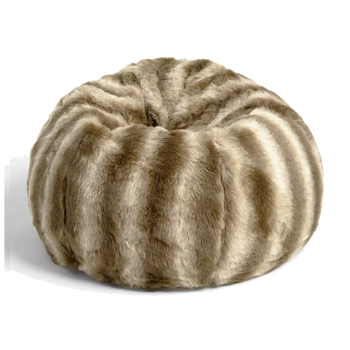 John Lewis & Partners Faux Fur Beanbag, Ombre Mocha – image 1
