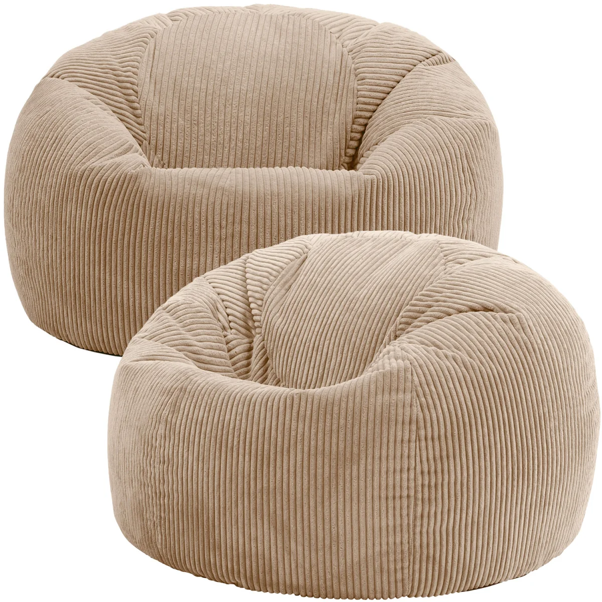 Kingston Classic Beanbag, Corduroy 2 Pack - Natural – image 2