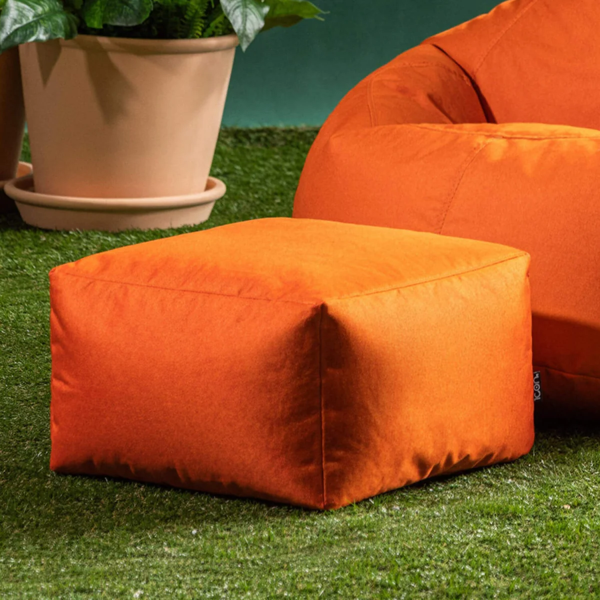 icon Kingston Classic Outdoor Bean Bag and Footstool - Orange – image 2