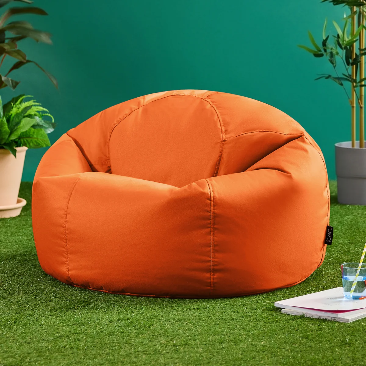 icon Kingston Classic Outdoor Bean Bag and Footstool - Orange – image 1