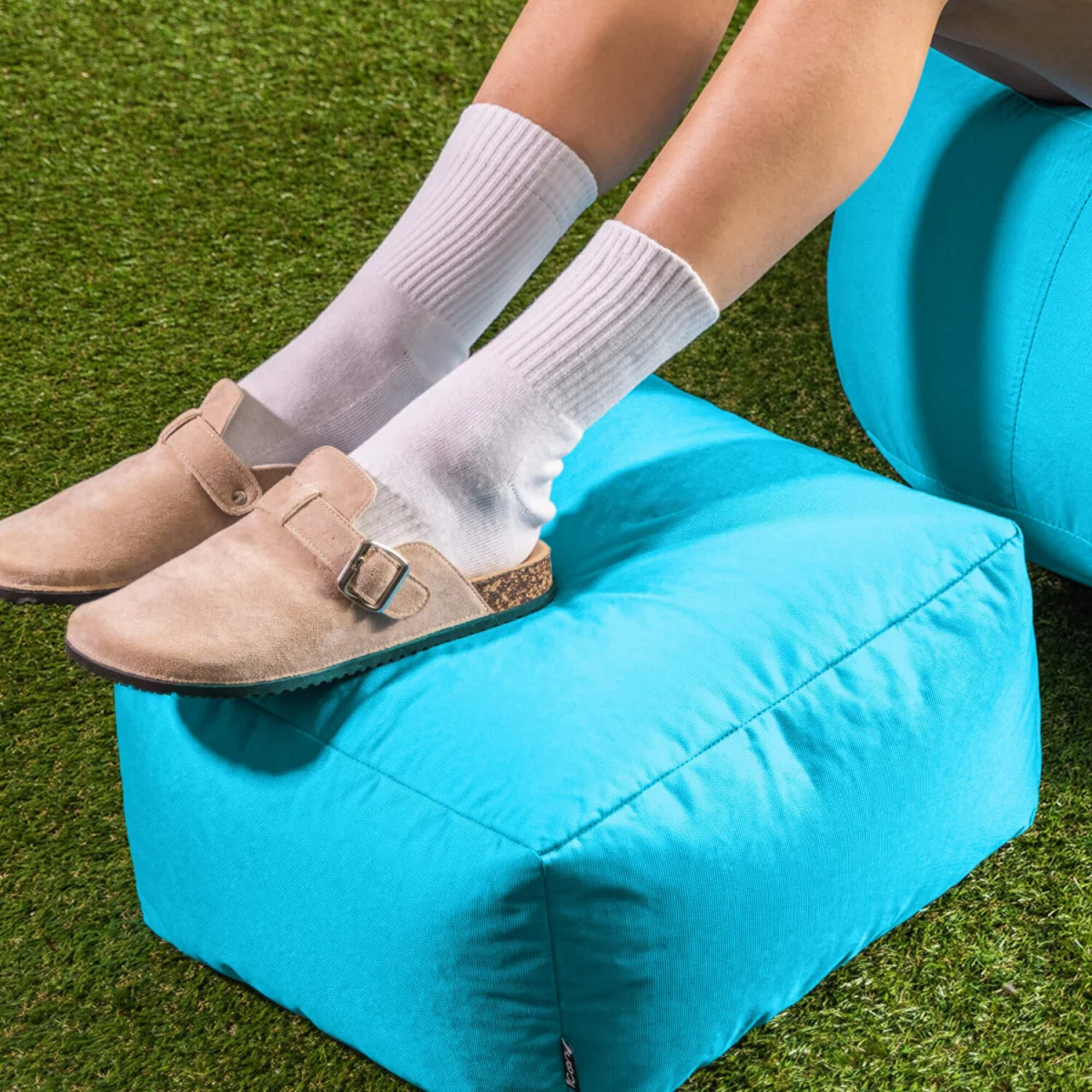 icon Kingston Classic Outdoor Bean Bag and Footstool - Aqua – image 4