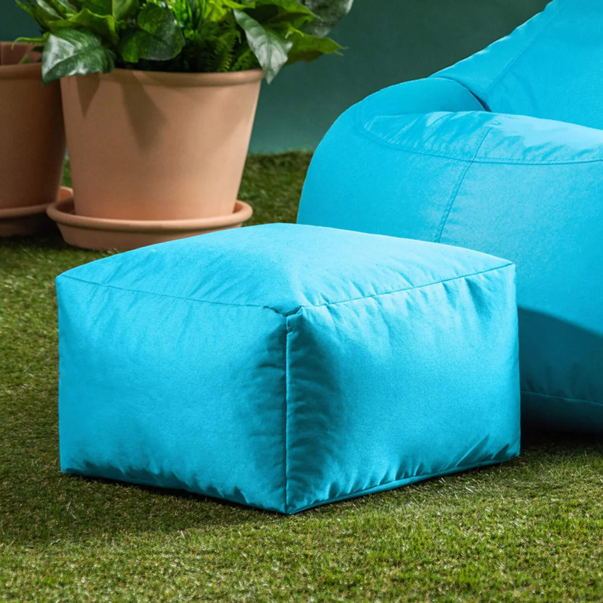 icon Kingston Classic Outdoor Bean Bag and Footstool - Aqua – image 5