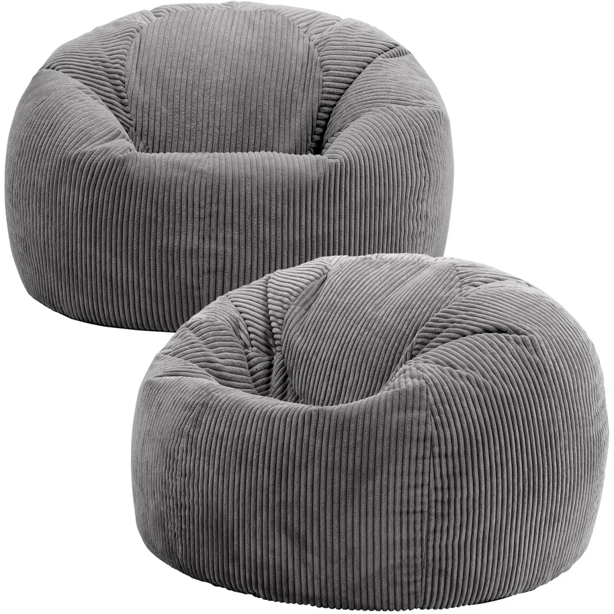 Kingston Classic Beanbag, Corduroy 2 Pack - Charcoal – image 2