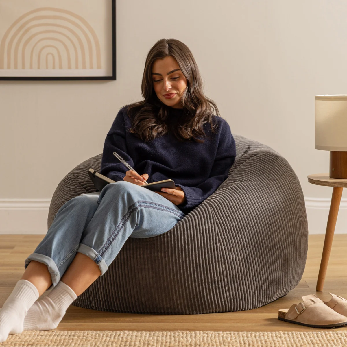 Kingston Classic Beanbag, Corduroy 2 Pack - Charcoal – image 3