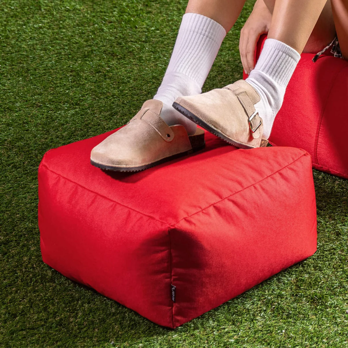 icon Kingston Classic Outdoor Bean Bag and Footstool - Red – image 3