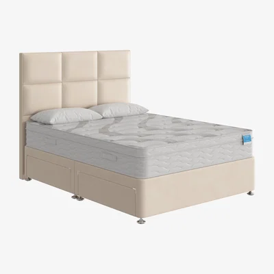 Furniture Village Sleep Story - Natural Luxury Hybrid Divan Set - Small Double - White