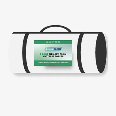 The Range Assura Sleep 5 Zone Memory Foam Topper Super King - White