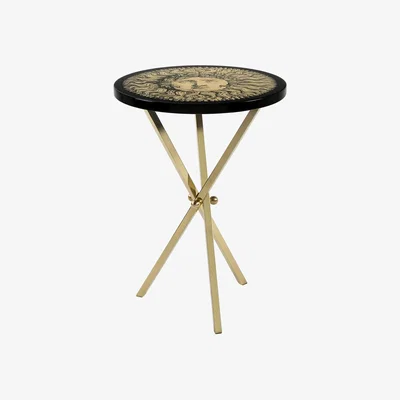 Amara Fornasetti - Re Sole Gold Table - 36cm Dia