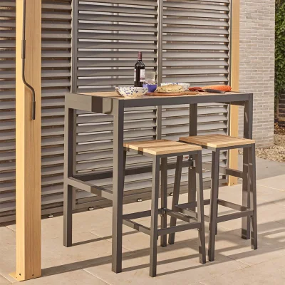 Atkin & Thyme Savannah Bar Table and 2 Bar Stools