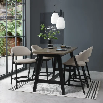 Arighi Bianchi Highgate Weathered Oak and Peppercorn Bar Table