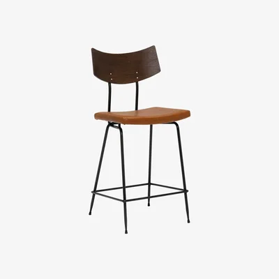 Barker and Stonehouse Vega Soli Counter Stool, Tan Leather | Barker & Stonehouse