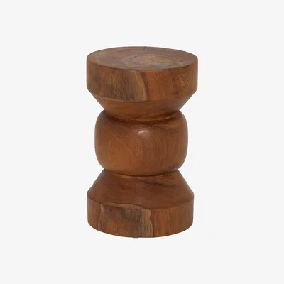Barker and Stonehouse Elswyth Knight Stool, Brown | Barker & Stonehouse