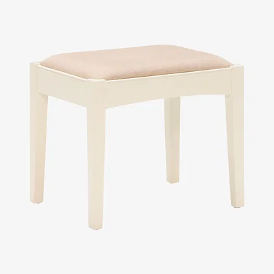 Barker and Stonehouse Carrington Ivory Stool, Neutral Oak Wood | Barker & Stonehouse