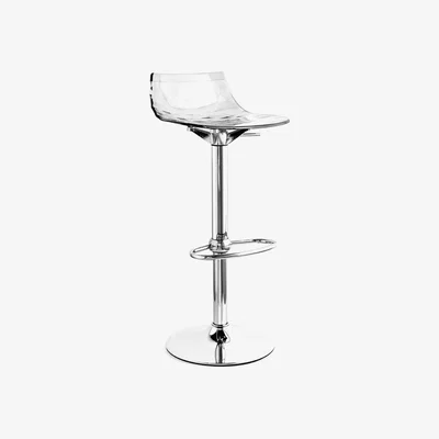 Barker and Stonehouse Zadie Bar Stool, Transparent Smoked Grey | Barker & Stonehouse