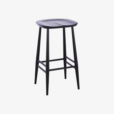 Barker and Stonehouse Ercol Collection Retro Tall Bar Stool, 776 Ash Wood | H75cm Barstool | Ercol