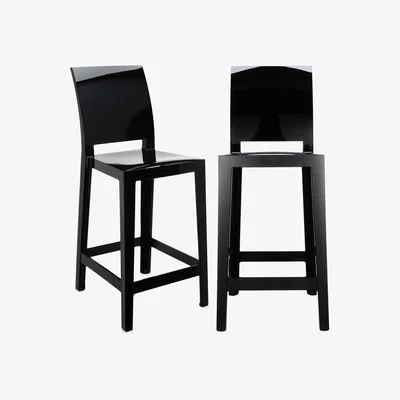 Barker and Stonehouse Pair of Kartell One More Please Counter Stools, Black | Barker & Stonehouse