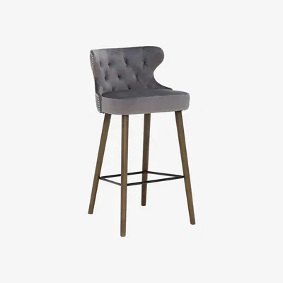 Barker and Stonehouse Swail Barstool, Grey Fabric | Barker & Stonehouse