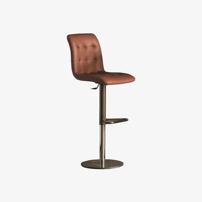 Barker and Stonehouse Bontempi Kuga Leather Barstool, Premium Nappa Burnt Clay