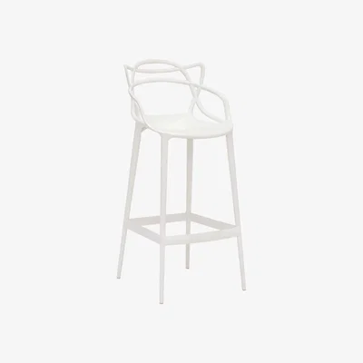 Barker and Stonehouse Kartell Masters Bar Stool, White | Barker & Stonehouse