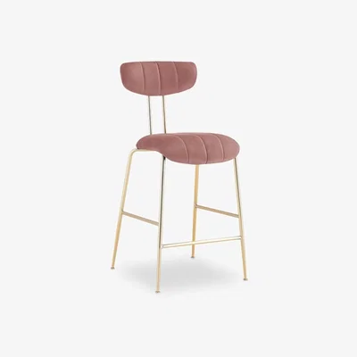 Cult Furniture Darcy Bar Stool, Rose Pink Velvet